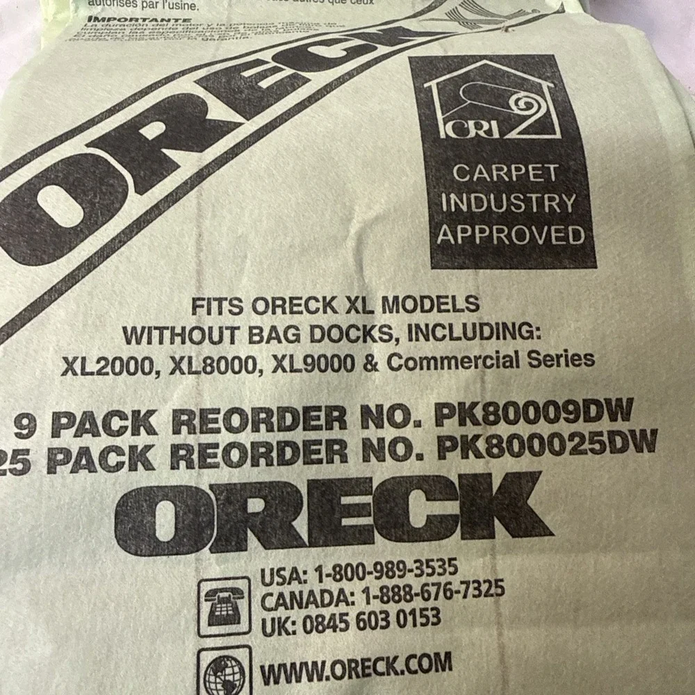 14 Celoc Hypo Allergenic Bags for Oreck XL Upright Vacuum Type Germastat